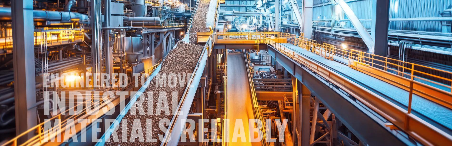 Engineered to move industrial materials reliably — bulk material conveyor plant